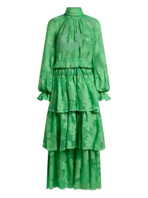 ETRO floral-jacquard maxi dress - Green - zdjęcie produktu nr 1