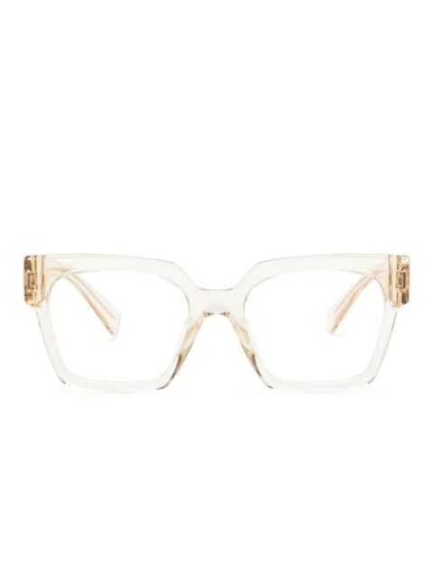 Miu Miu Eyewear transparent square-frame glasses - Neutrals - zdjęcie produktu nr 1