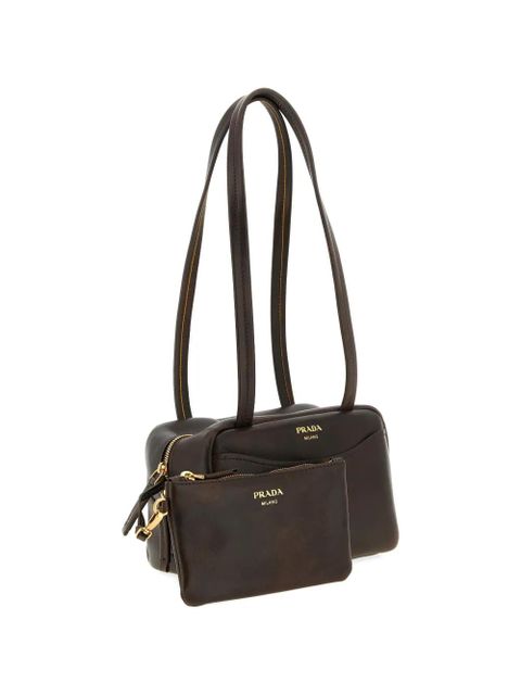 Prada Carry leather top handle mini bag - Brown