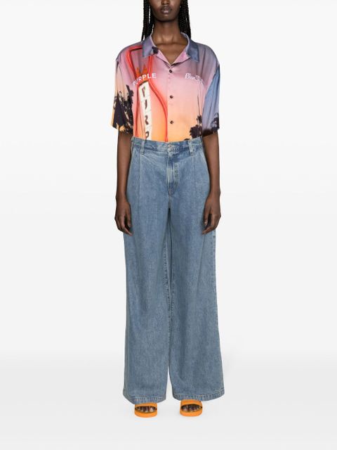 AGOLDE Ellis mid-rise wide-leg jeans - Blue - zdjęcie produktu nr 2