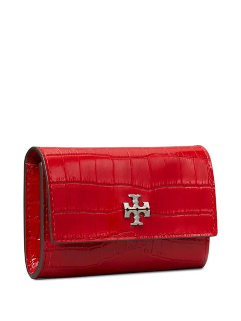 Tory Burch Kira croc-embossed flap wallet - Red - zdjęcie produktu nr 2