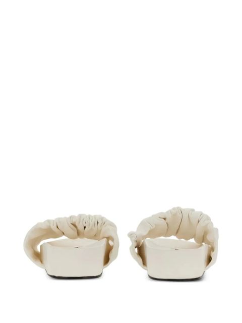 Jil Sander ruched-detail sandals - Neutrals