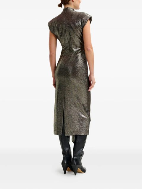 Essentiel Antwerp lurex mock-neck midi dress - Grey