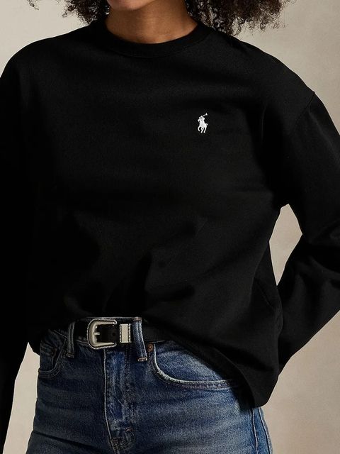 Polo Ralph Lauren longsleeve bawełniany kolor czarny 211967105