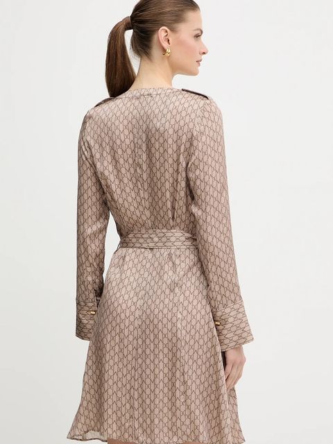 Marciano by Guess sukienka BRITNEY kolor beżowy mini rozkloszowana 5BGK54 7298A