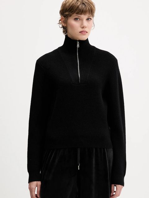 Guess Jeans sweter damski kolor czarny z półgolfem W5BR07 Z0572 - zdjęcie produktu nr 1