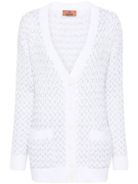 Missoni sequin-embellished chunky-knit cardigan - White - zdjęcie produktu nr 1