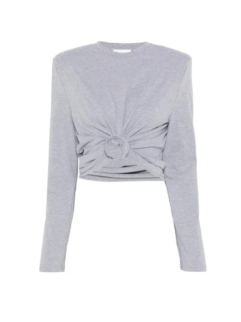 Magda Butrym knotted T-shirt - Grey - zdjęcie produktu nr 1