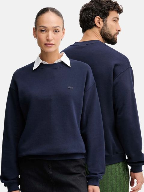 Lacoste bluza bawełniana kolor granatowy gładka SH7745 - zdjęcie produktu nr 1