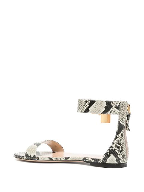 TOM FORD snakeskin-effect sandals - Black - zdjęcie produktu nr 2