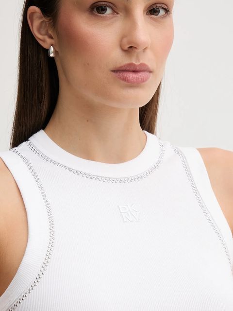 Dkny top kolor biały DJ5T1380