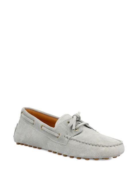 Tod's tie detail flat loafers - Grey - zdjęcie produktu nr 2