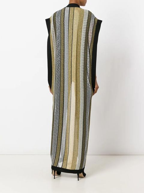 Balmain drop hole duster cradigan - Black