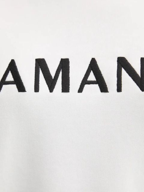 La Mania bluza bawełniana damska kolor biały z aplikacją CHILL