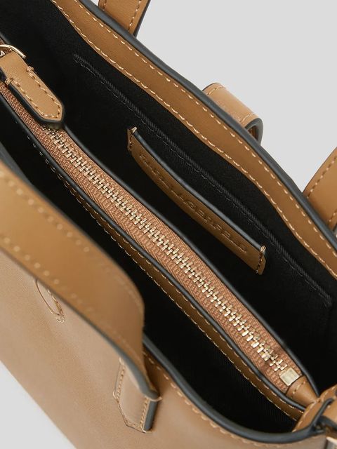 Karl Lagerfeld torebka skórzana K/AUTOGRAPH kolor brązowy A3W30151