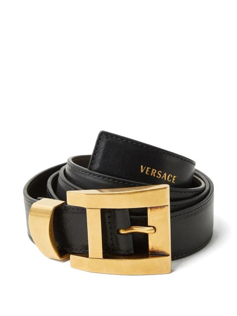 Versace leather belt 3 cm - Black - zdjęcie produktu nr 1