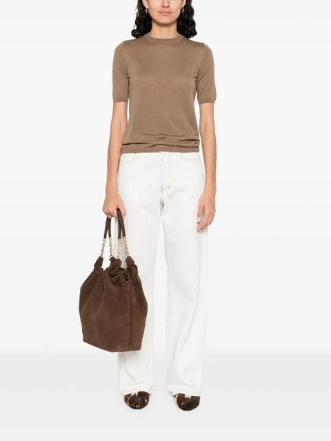 Max Mara virgin wool t-shirt - Brown