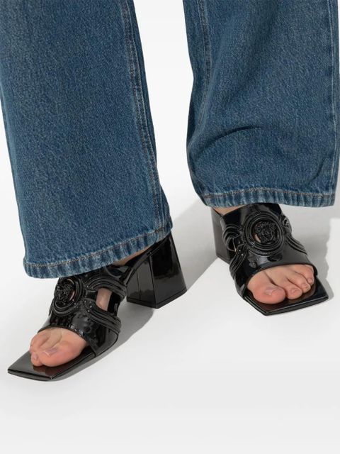 Versace 70mm Medusa '95 patent mules - Black