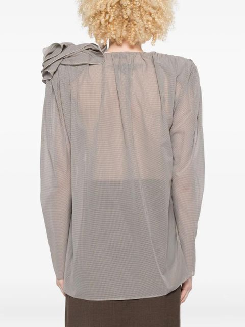 Magda Butrym rose-embellishment blouse - Brown - zdjęcie produktu nr 2