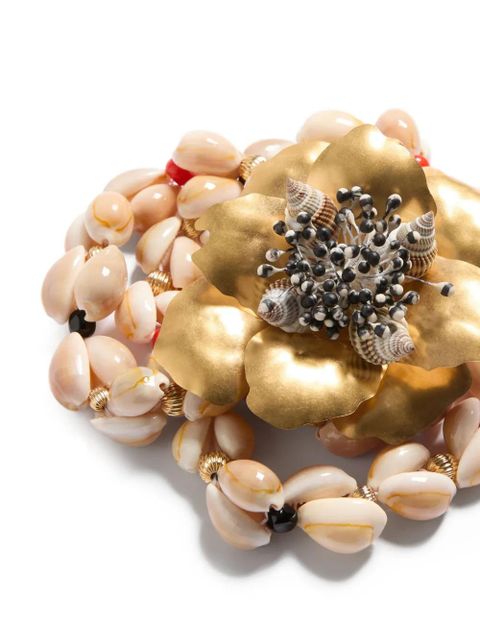 Valentino Garavani flower-embellishment necklace - Gold