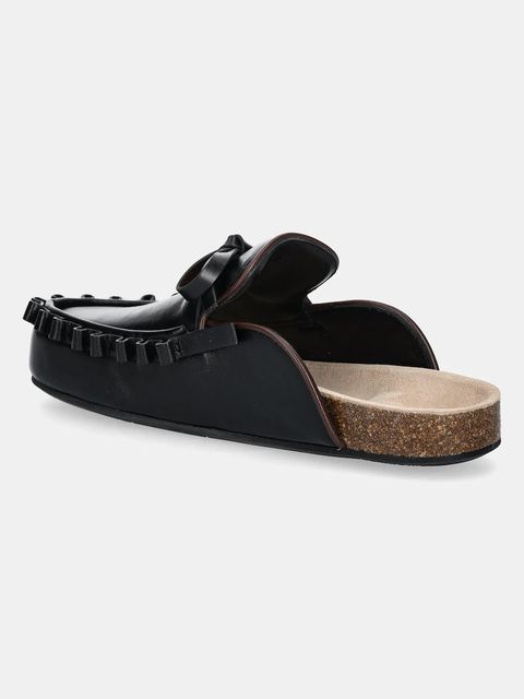 JW Anderson klapki Ruffle Loafer damskie kolor czarny LF0069 LA0323 999