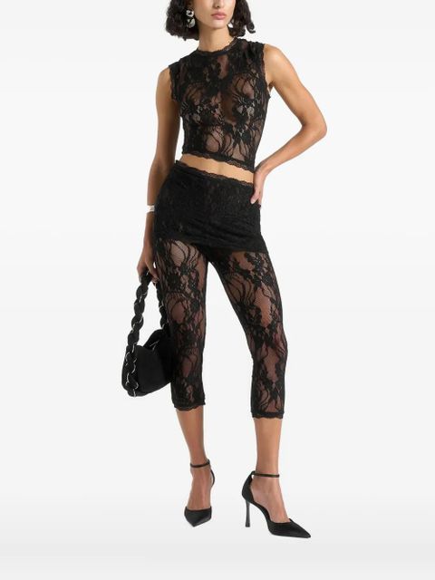 Manière De Voir Eugenie floral-lace top - Black - zdjęcie produktu nr 1