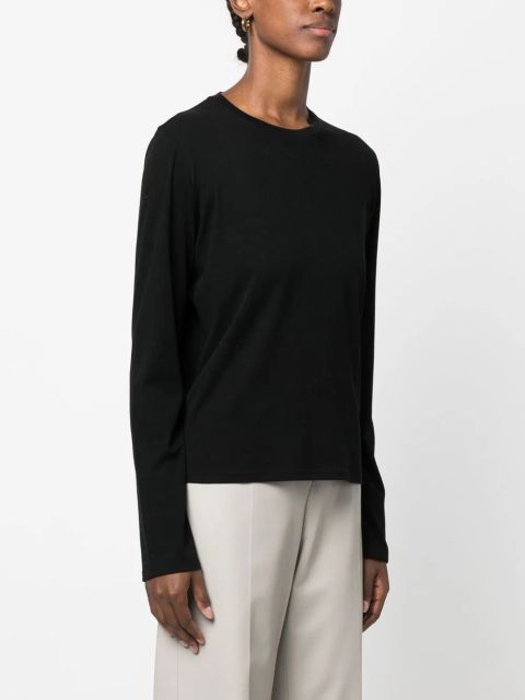 The Row round-neck long-sleeved T-shirt - Black