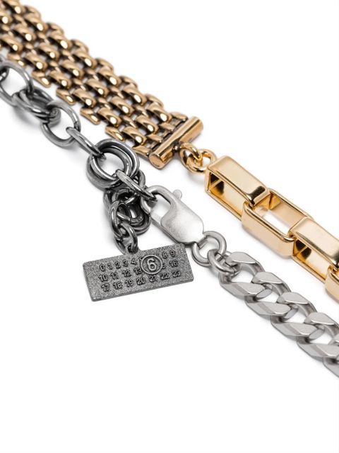 MM6 Maison Margiela colourblock necklace - Silver