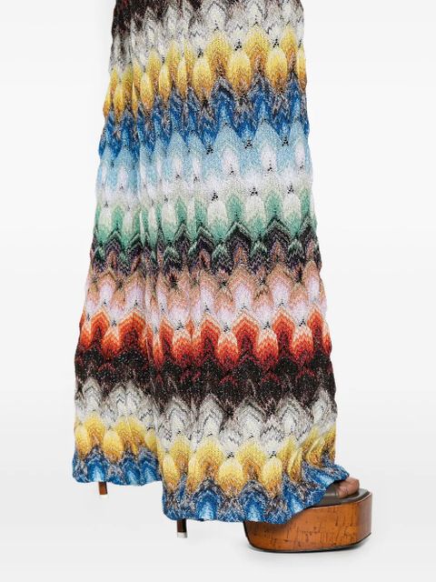 Missoni zigzag-knit palazzo pants - Orange