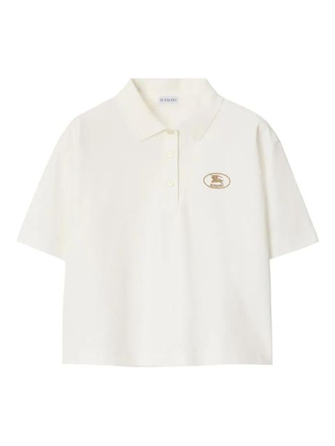 Burberry cropped cotton polo shirt - White - zdjęcie produktu nr 1