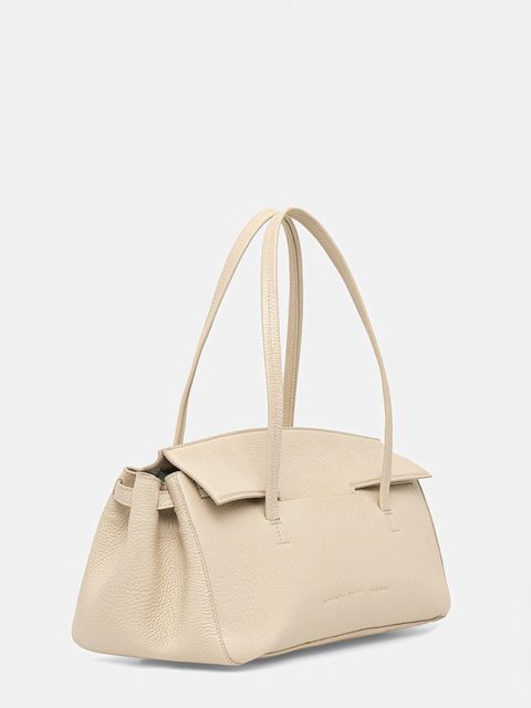 Liviana Conti torebka skórzana kolor beżowy A5WA51