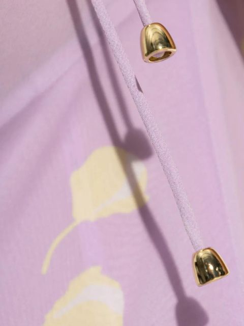 Self-Portrait cowl-neck lace-trimmed midi dress - Purple - zdjęcie produktu nr 2