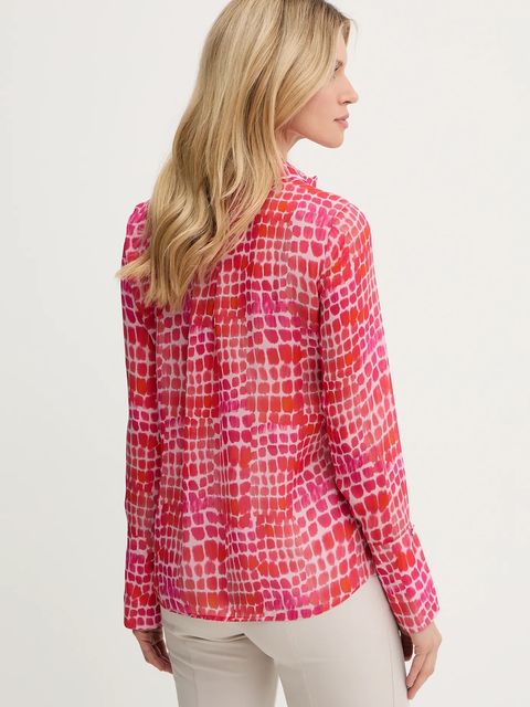 Patrizia Pepe koszula damska kolor czerwony regular z kołnierzykiem klasycznym 8C0871 A725 - zdjęcie produktu nr 2