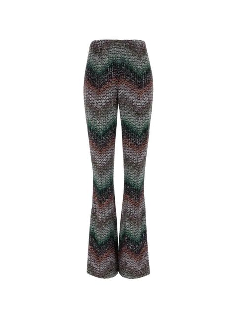 Missoni zigzag-knit flared trousers - Black - zdjęcie produktu nr 2