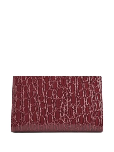 Giuseppe Zanotti crocodile-embossed clasp clutch - Red - zdjęcie produktu nr 1