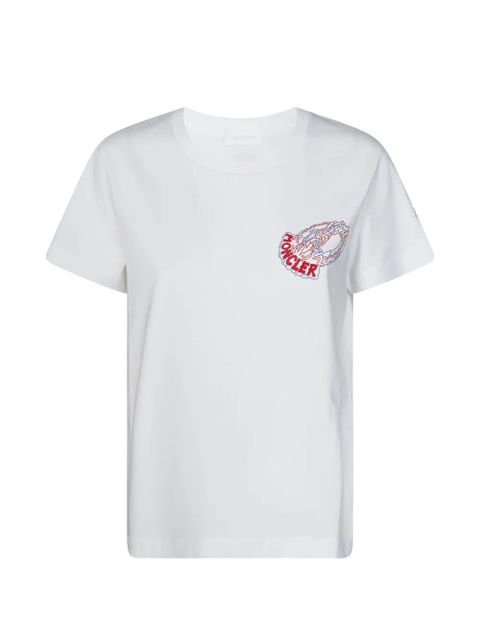 Moncler embroidered T-shirt - White - zdjęcie produktu nr 1