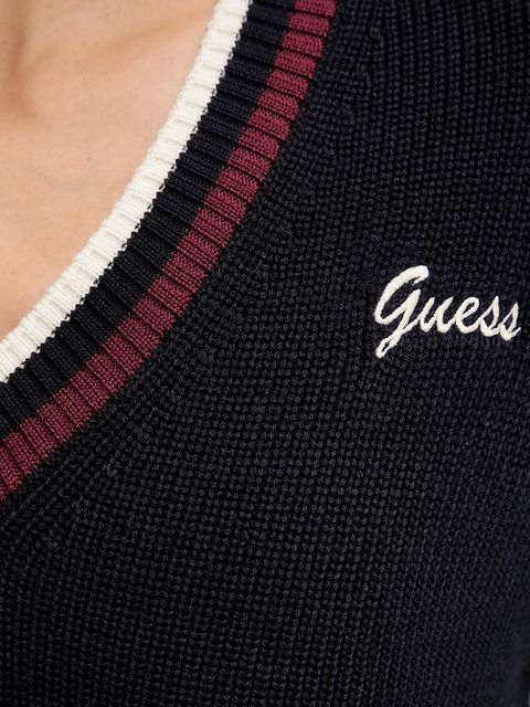 Guess sweter z dodatkiem wełny SABINA damski kolor granatowy lekki V5BR01 Z1152