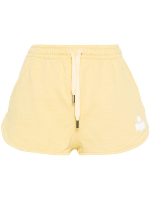 MARANT ÉTOILE Mifa logo-flocked mini shorts - Yellow
