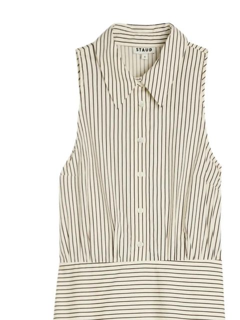 STAUD Romy striped dress - Neutrals - zdjęcie produktu nr 2