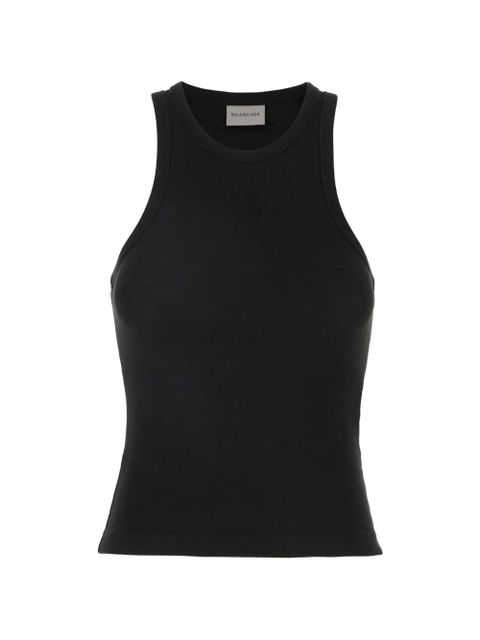Balenciaga ribbed-knit racer-back top - Black - zdjęcie produktu nr 1