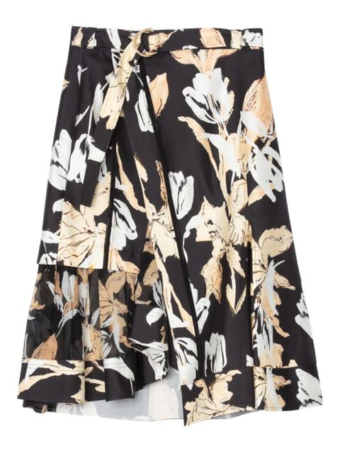 3.1 Phillip Lim floral-print ruffled skirt - Black - zdjęcie produktu nr 1