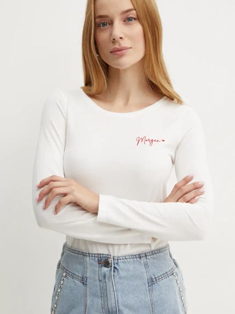 Morgan longsleeve TMATEO damski kolor biały TMATEO