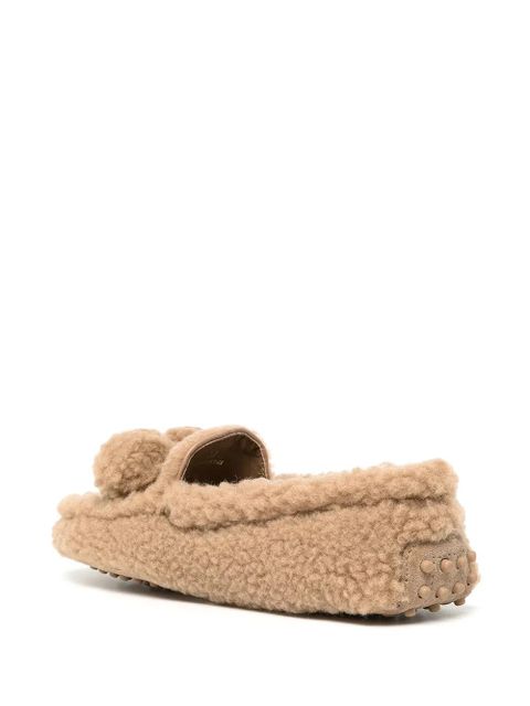 Tod's shearling Gommino driving shoes - Brown