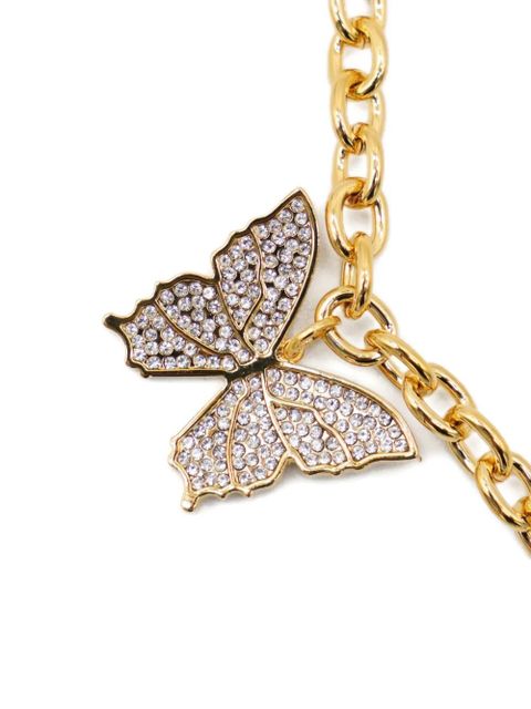 Blumarine chain-link butterfly-charm necklace - Gold