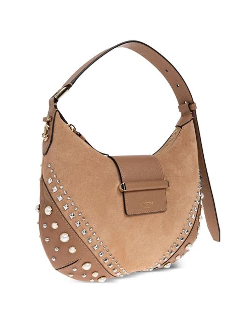Jimmy Choo studded shoulder bag - Neutrals