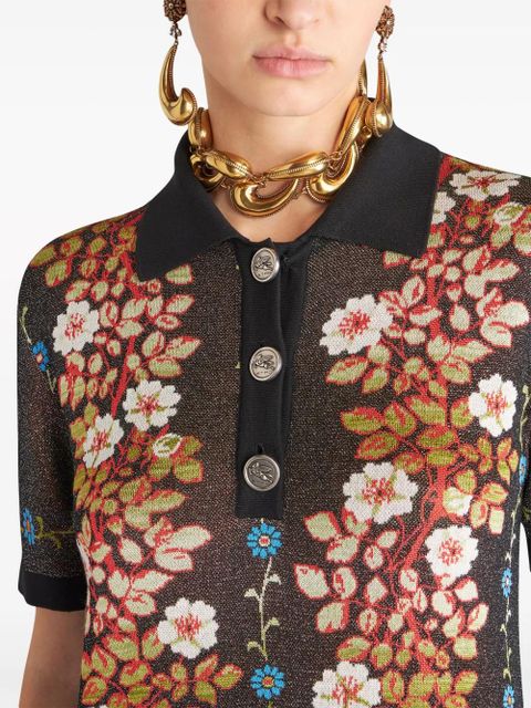 ETRO floral-jacquard knit dress - Black