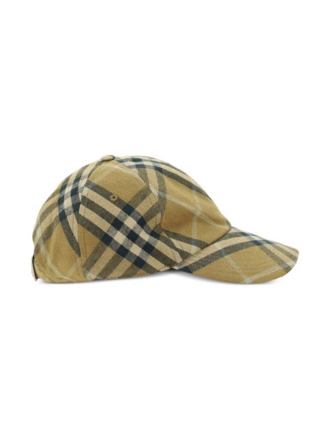Burberry checked cotton cap - Neutrals