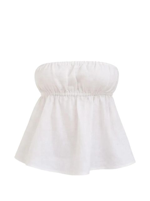Reformation Inez linen top - White - zdjęcie produktu nr 1