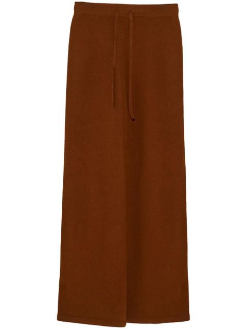 Yves Salomon knitted wide-leg trousers - Brown - zdjęcie produktu nr 1