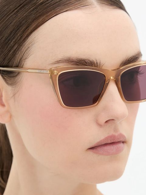 Saint Laurent okulary przeciwsłoneczne damskie kolor beżowy SL 737 MICA THIN